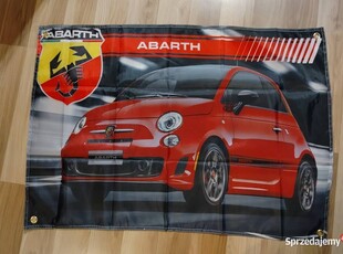 Baner plakat materiałowy 90x60cm Fiat 500 abarth,malibu Claas motul NGK