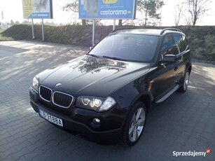 BMW X3 2008 2.0d 177km lift lci 156xxx km panorama, czarny sufit