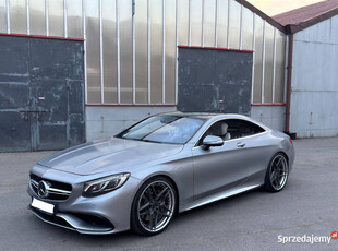 Mercedes S63 Coupé 2015 4x4 Salon PL Bezwypadkowy serwisy Aso Noktowizor