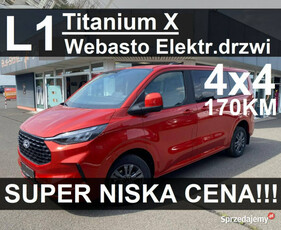 Ford Tourneo Custom 4X4 L1 Nowy Titanium X Drzwi elek. Webasto Skóra Hak O…