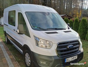 Ford Transit L3H2+Hak+Gniazdo 230V+1rej 09/2024+Przegląd ASO+FV23%