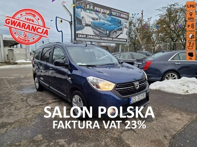 Dacia Lodgy 1.6 Benzyna + LPG 109 KM, Nawigacja, Bluetooth, USB, Klimatyzacja, HAK