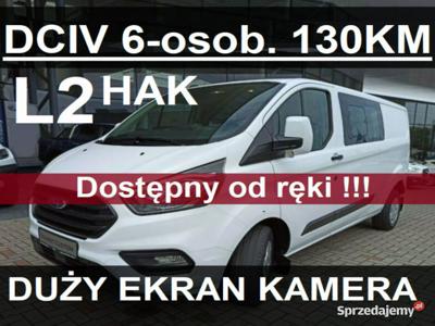 Ford Transit Custom L2 DCIV Brygadowy 6-os. 130KM Duży Ekra…