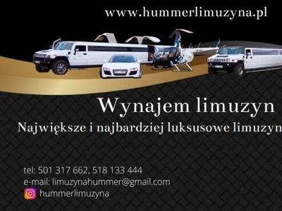 sprzedam lub wynajmem hummer limuzyna 18 metrowa jedyna w eu