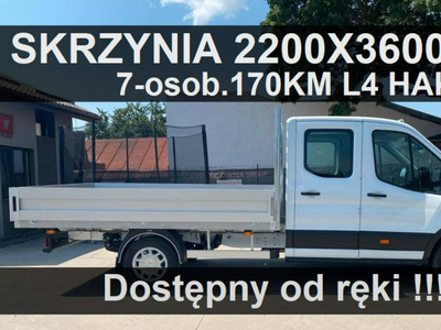 Ford Transit Skrzynia 2200 x 3600 170KM Hak. hol. Podwójna …