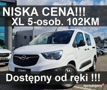 Opel Combo XL 5-osob. Cargo Załogowy 102KM Czujniki park. N…