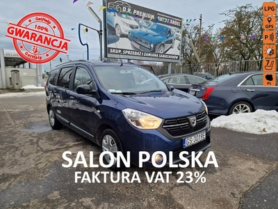 Dacia Lodgy 1.6 Benzyna + LPG 109 KM, Nawigacja, Bluetooth, USB, Klimatyzacja, H