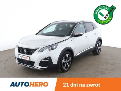 Peugeot 3008 II GT, automat, 180KM, full LED, skóra/alcantara, el. sterowane i ogrze