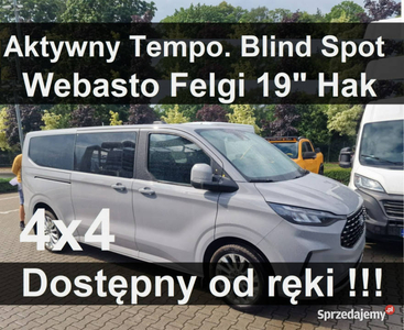 Ford Tourneo Custom Nowy Titanium A8 170KM 8-osob. Hak Akt. Tempo. Niska C…