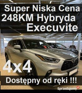 Toyota Highlander Hybryda Executive 248KM Kamera 360 Super Cena Dostępny o…