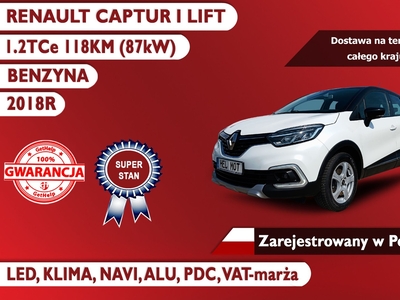 Renault Captur I LIFT 2018R, KLIMA, ALU, LED, NAVI, Zarejestrowany w Polsce!