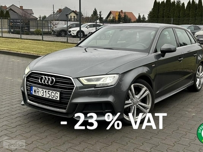 Audi A3 2XS-LINE*FAKTURA*23%*VAT*NAVI*Klimatronic*Serwis*ASO*Zarejestrowany