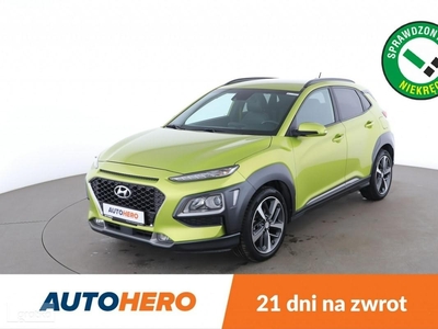 Hyundai Kona 163KM, skóra/alcantara, navi, klima auto, kamera i czujniki parkowan