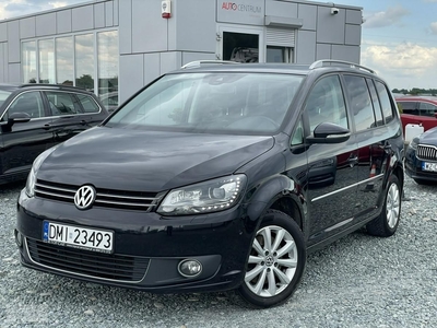 Volkswagen Touran II 2.0 TDI 140KM, DSG 2014r. Navi, Highline, webasto