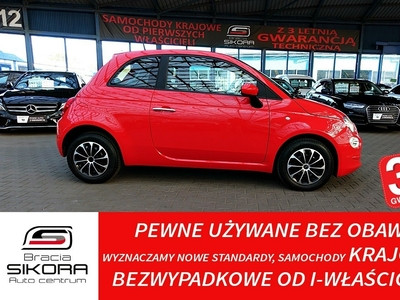 Fiat 500 3Lata GWARANCJA I-wł Kraj Bezwypadkowy PARKTRONIC 9XAirbag 1.2i IDEA