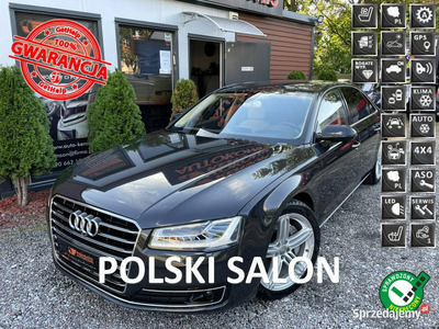 Audi A8 FULL LED, Asystent, Kamery 360, Tempomat, Masaże, Head-Up, TV, LON…