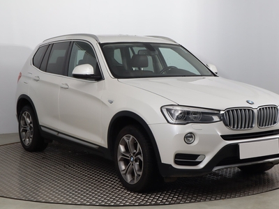 BMW X3 II (F25) , Salon Polska, Serwis ASO, 190 KM, Automat, Skóra, Navi,