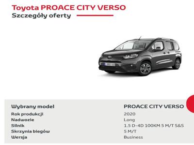 Używane Toyota Proace City Verso - 69 000 PLN, 113 000 km, 2020