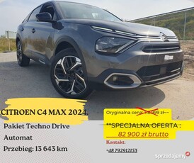 Citroen C4 Max 2024 -Najbogatsza wersja z Pakietem Techno Drive!