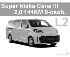 Toyota Proace Verso 2,0 144KM 9-os. Dostępny od ręki Super Niska Cena Czuj…