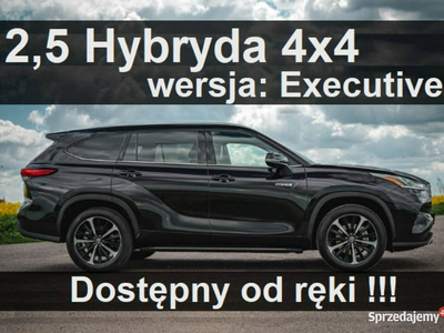 Toyota Highlander Hybryda Executive 248KM Kamera 360 Super …