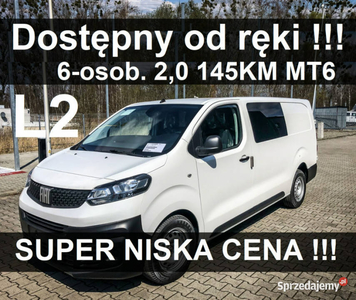 Fiat Scudo L2 MAxi 2,0145KM Klima Tempomat 6-osob Dostępny …