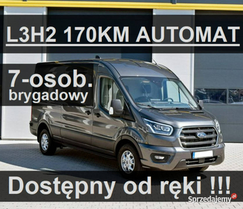 Ford Transit L3H2 170KM A10 Brygadowy 7-osob. Dostępny od r…