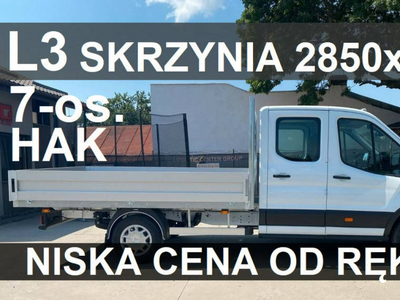 Ford Transit Skrzynia 3400 X 2200 130KM Hak. 7-os. 130KM Niska Cena od ręk…