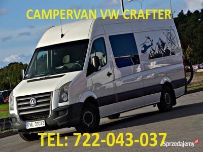 Campervan Kamper VW Crafter Webasto TV Łazienka 230v Kuchnia