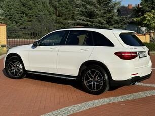 Mercedes GLC 220 AMG Pakiet Night 4Matic Salon PL Bezwypadkowy Biała Perła Super Stan