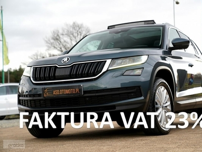 Skoda Kodiaq PANORAMA acc kamera FUL LED skóra podgrzewane fotele BLIS alusy FULL