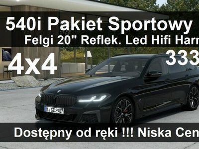 540i xDrive Pakiet sport M Adapt. Led Hifi Harman Pamięć fotel 3985 zł