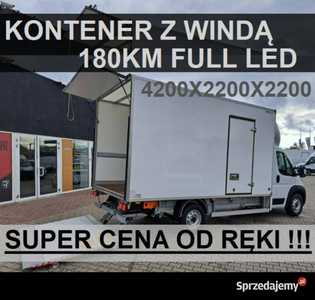 Fiat Ducato Kontener z windą 180KM 4200x2200x2200 Full Led SuperCenaOdręki…