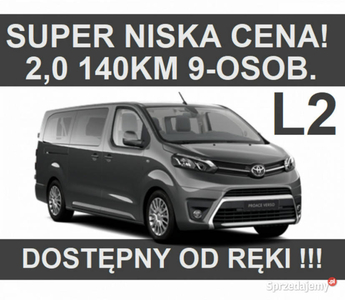 Toyota Proace Verso 2,0 140KM 9-os. Pakiet Clim&Touch Dostępny od ręki Nis…