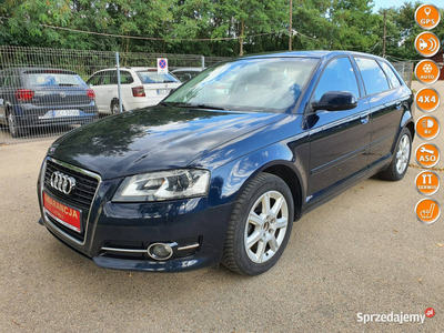 Audi A3 FULL-Quattro-4x4-LED-S Line-NAVI-Grz.Fot-6Bieg-SuperStan-Serwis-OK…