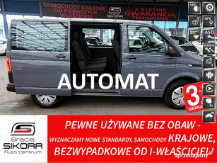 Volkswagen Transporter 5-osób AUTOMAT GWARANCJA 1wł Kraj Bezwyp FullLed+NA…