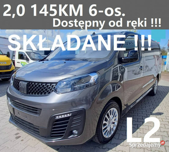 Fiat Scudo L2 Maxi 2,0 145KM Kamera Tempomat 6-osob Składan…