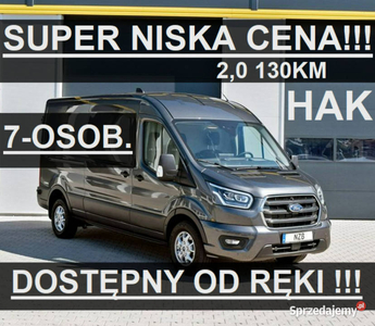 Ford Transit L3H2 130KM Brygada 7-osob. Niska Cena Dostępny…