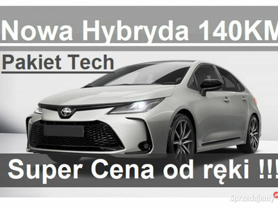 Toyota Corolla Nowa Hybryda 140KM 1,8 Comfort Kamera 2023 D…