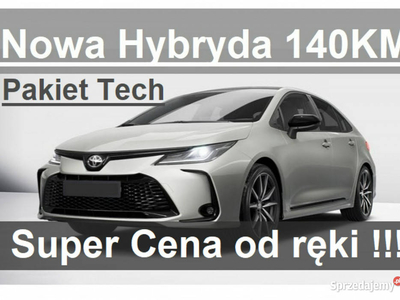 Toyota Corolla Nowa Hybryda 140KM 1,8 Pakiet Tech Comfort Kamera Dostępny …