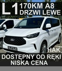 Ford Tourneo Custom L1 Titanium 170KM 8-os. Akt. tempo. Drzwi Lewe - 3025zł Od ręki!