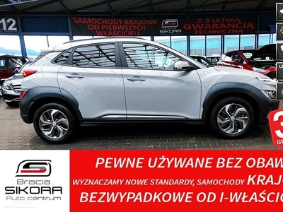 Hyundai Kona HYBRID Automat LED 3LATA GWARANCJA 1WŁ Kraj Bezwypad Tempomat FV23%