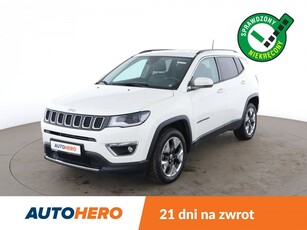 Jeep Compass II 4x4, automat, skóra, bi-xenon, czujniki parkowania, klima auto