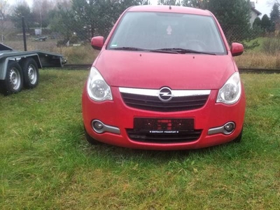 Opel agila 1.2 kat 2008r czerwona z klimatyzacja stam bdb