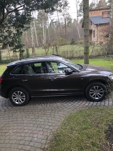 Audi Q5 II zakup i serwis Krotoski, 1 właśc. bezwypadkowy, szklany dach, camel.