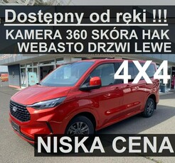 Ford Tourneo Custom 4X4 L2 Nowy Titanium Kamera 360 Drzwi lewe Webasto Hak Felgi 3456 zł