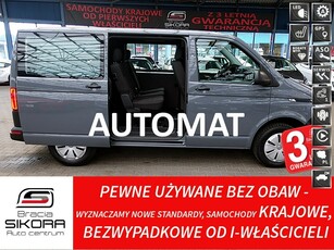 Volkswagen Transporter T6 5-osób AUTOMAT GWARANCJA 1wł Kraj Bezwyp FullLed+NAVI+KAMERA FV23%