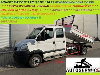 RENAULT MASCOTT 3.120 3.0 DCI DOKA KIPPER WYWROTKA ORGINAŁ