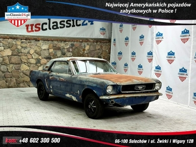 Ford Mustang Coupe 1965 v8 289 zdrowa baza do odnowienia niebieski wnętrze Pony