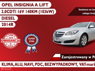 Opel Insignia I 2014R, Klima, Alu, Navi, Sprowadzony i Zarejestrowany w Polsce!